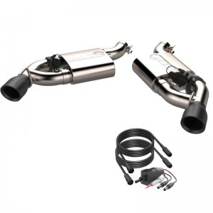 Chevrolet Camaro SS Performance Exhaust - Rear - QTP - Screamer Axle Back Dual Tip - Black - `16-`24