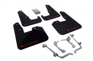 Subaru WRX Mud Flap - Rally Armor - UR Blk Flap/Rd Logo - Black - `11-`14