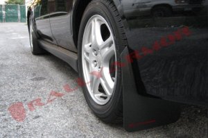 Subaru WRX Mud Flaps - Rally Armor - Basic with Red Logo - Black - `02-`07