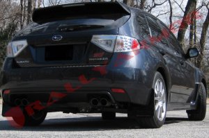 Subaru WRX Mud Flap - Rally Armor - UR Blk Flap/Rd Logo - Black - `11-`14