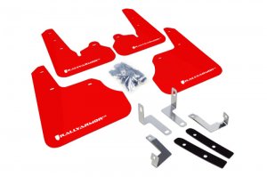 Subaru Impreza Mud Flaps - 4 Corner - Rally Armor - UR Series - Red - `12-`16