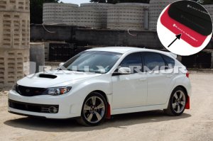 Subaru WRX Mud Flaps - Rally Armor - UR with White Logo - Red - `11-`14