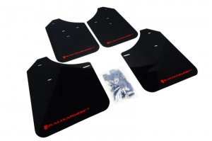 Subaru WRX Mud Flap - Front + Rear - Rally Armor - UR Series - Black/Red Logo - `02-`07