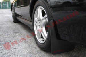 Subaru WRX Mud Flaps - Rally Armor - Basic with Black Logo - Black - `02-`07