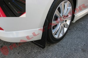Subaru WRX Mud Flaps - Rally Armor - UR Series Silver Logo - Black - `08-`10