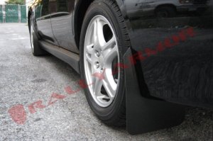 Subaru WRX Mud Flaps - Rally Armor - Basic with Red Logo - Black - `02-`07