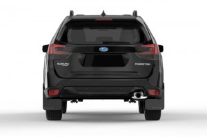 Subaru Forester Mud Flap - Front + Rear - Rally Armor - UR Series - Black with Grey Logo - `19-`21
