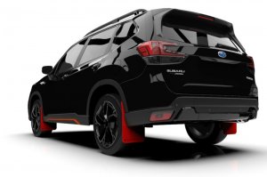 Subaru Forester Mud Flap Kit - Front + Rear - Rally Armor - UR Series - Red - `19-`21