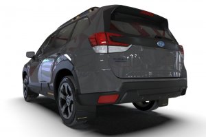 Subaru Forester Mud Flaps - Rally Armor - UR Black with Red and White Logo - Black - `22-`24