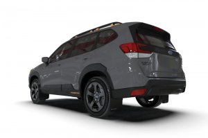 Subaru Forester Mud Flap - Front + Rear - Rally Armor - UR Premium Urethane - Black/White Logo - `22-`24