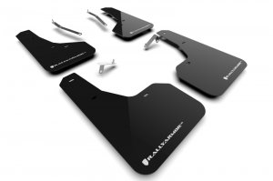 Subaru Forester Mud Flap - Front + Rear - Rally Armor - UR Premium Urethane - Black/White Logo - `22-`24