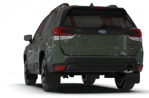 Subaru Forester Mud Flap - Front + Rear - Rally Armor - UR Premium Urethane - Black/White Logo - `22-`24