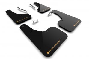 Subaru Forester Mud Flap Kit - Rally Armor - UR Black Flap/Orange Logo - Black - `22-`24