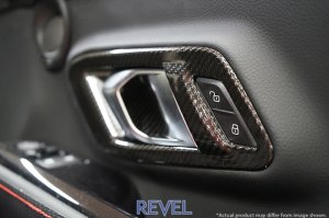 Toyota GR Supra Inner Door Handle Cover - Revel - GT Dry Carbon - 2020