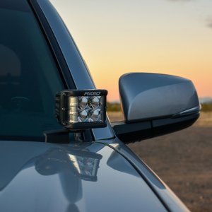 Toyota Tacoma A-Pillar LED Light Kit - Rigid Industries - D-SS Flood - `16-`20