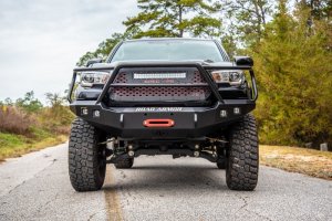 Toyota Tacoma Bumper - Front - Road Armor - Stealth Front Winch Bumper w/Lonestar Guard - Tex Blk - `16-`20