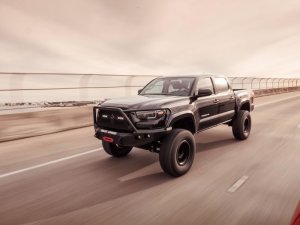 Toyota Tacoma Bumper - Front - Road Armor - Stealth Front Winch Bumper w/Lonestar Guard - Tex Blk - `16-`20