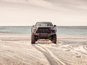 Toyota Tacoma Bumper - Front - Road Armor - Stealth Front Winch Bumper w/Lonestar Guard - Tex Blk - `16-`20