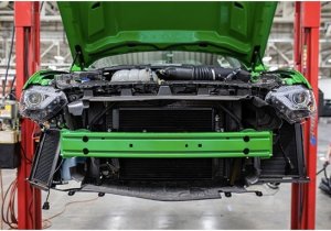 Ford Mustang Supercharger Upgrade Kit - Front - Roush - Max Cooling - Gloss Black - `18-`23