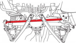 Ford Mustang Panhard Bar - SPC Performance - Adjustable - Black Anodized - `05-`10