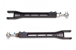 Nissan GT-R Rear Toe Links - SPL Parts - Adjustable, Blue Anodized Titanium Hardware - Black Anodized - 2008