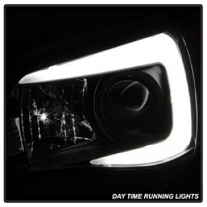 Subaru WRX Headlights - SPYDER - Projector, HID Model, DRL LED, Light Bar - Black - `08-`09