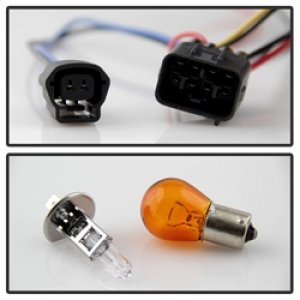 Subaru WRX Headlights - SPYDER - HID Model Only, Projector, Light Bar DRL - Black - `06-`07