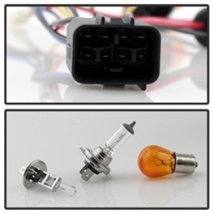 Subaru WRX Headlights - SPYDER - Halo DRL LED Projector, Halogen Model Only - Black - `08-`09