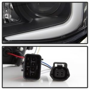 Subaru WRX Headlights - SPYDER - Projector, HID Model, DRL LED, Light Bar - Black - `08-`09