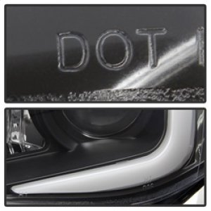 Subaru WRX Headlights - SPYDER - Halo DRL LED Projector, Halogen Model Only - Black - `08-`09