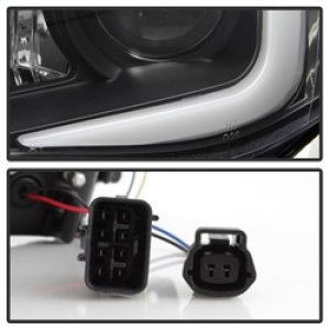 Subaru WRX Headlights - SPYDER - Projector, HID Model, DRL LED, Light Bar - Black - `08-`09