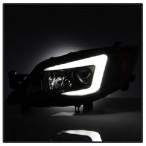 Subaru WRX Headlights - SPYDER - Projector, HID Model, DRL LED, Light Bar - Black - `08-`09