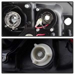 Subaru WRX Headlights - SPYDER - Halo DRL LED Projector, Halogen Model Only - Black - `08-`09