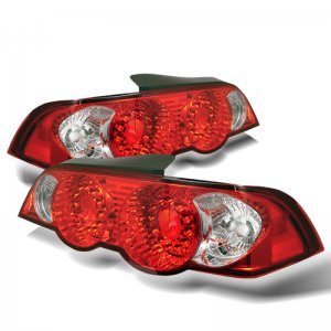 Acura RSX LED Tail Lights - SPYDER - Red Clear - `02-`04