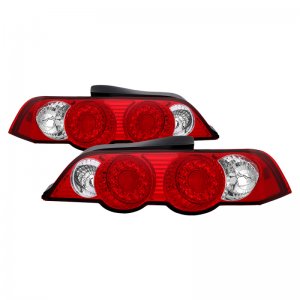 Acura RSX LED Tail Lights - SPYDER - Red Clear - `02-`04