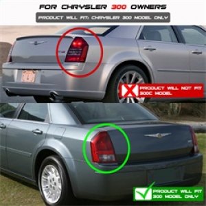 Chrysler 300 Tail Lights - SPYDER - LED - Smoke - `05-`07