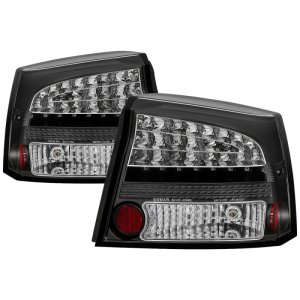 Dodge Charger LED Tail Lights - SPYDER - Black - `06-`08