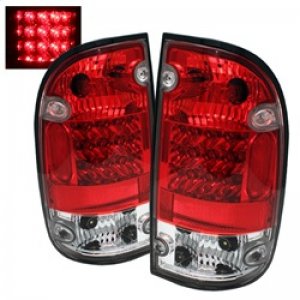 Toyota Tacoma LED Tail Lights - Rear - SPYDER - Red Clear - `01-`04
