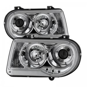 Chrysler 300C Headlights - SPYDER - LED Halo Projector - Chrome - `05-`10