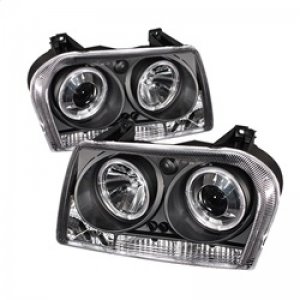 Chrysler 300 Headlights - SPYDER - LED Halo Projector - Black - `05-`08