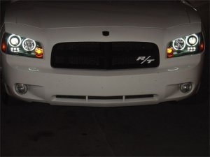 Dodge Charger Headlights - Front - SPYDER - CCFL Halo LED - Black - `06-`10