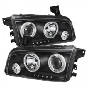 Dodge Charger Headlights - Front - SPYDER - CCFL Halo LED - Black - `06-`10