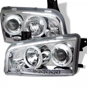 Dodge Charger Projector Headlights - SPYDER - LED Halo - Chrome - `06-`10