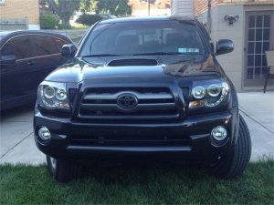 Toyota Tacoma Headlights - SPYDER - Projector Headlights, LED Halo - Black - `05-`11