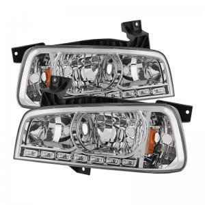Dodge Charger Headlights - SPYDER - XTune LED Crystal - Chrome - `06-`10