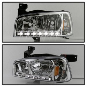 Dodge Charger Headlights - SPYDER - XTune LED Crystal - Chrome - `06-`10