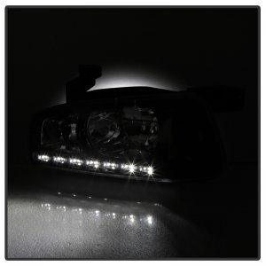 Dodge Charger Headlights - SPYDER - XTune LED Crystal - Black - `06-`10