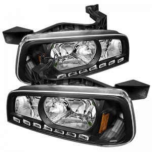 Dodge Charger Headlights - SPYDER - XTune LED Crystal - Black - `06-`10
