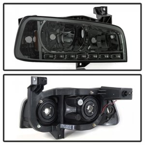 Dodge Charger Headlights - SPYDER - XTune LED Crystal - Smoke - `06-`10