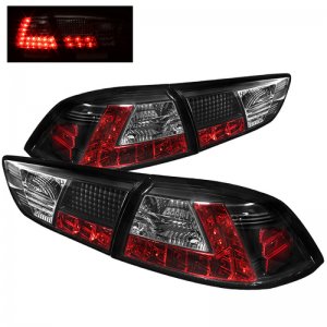 Mitsubishi Lancer LED Tail Lights - SPYDER - Black - `08-`14